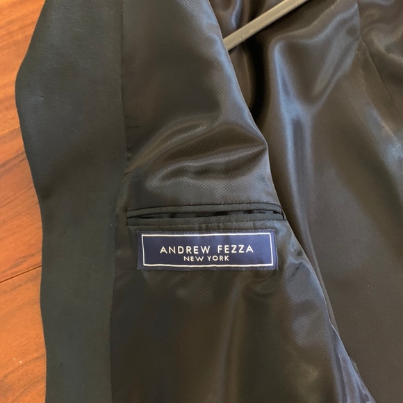 NWOT Andrew Fezza Suede Stretch Blazer - Picture 3 of 3